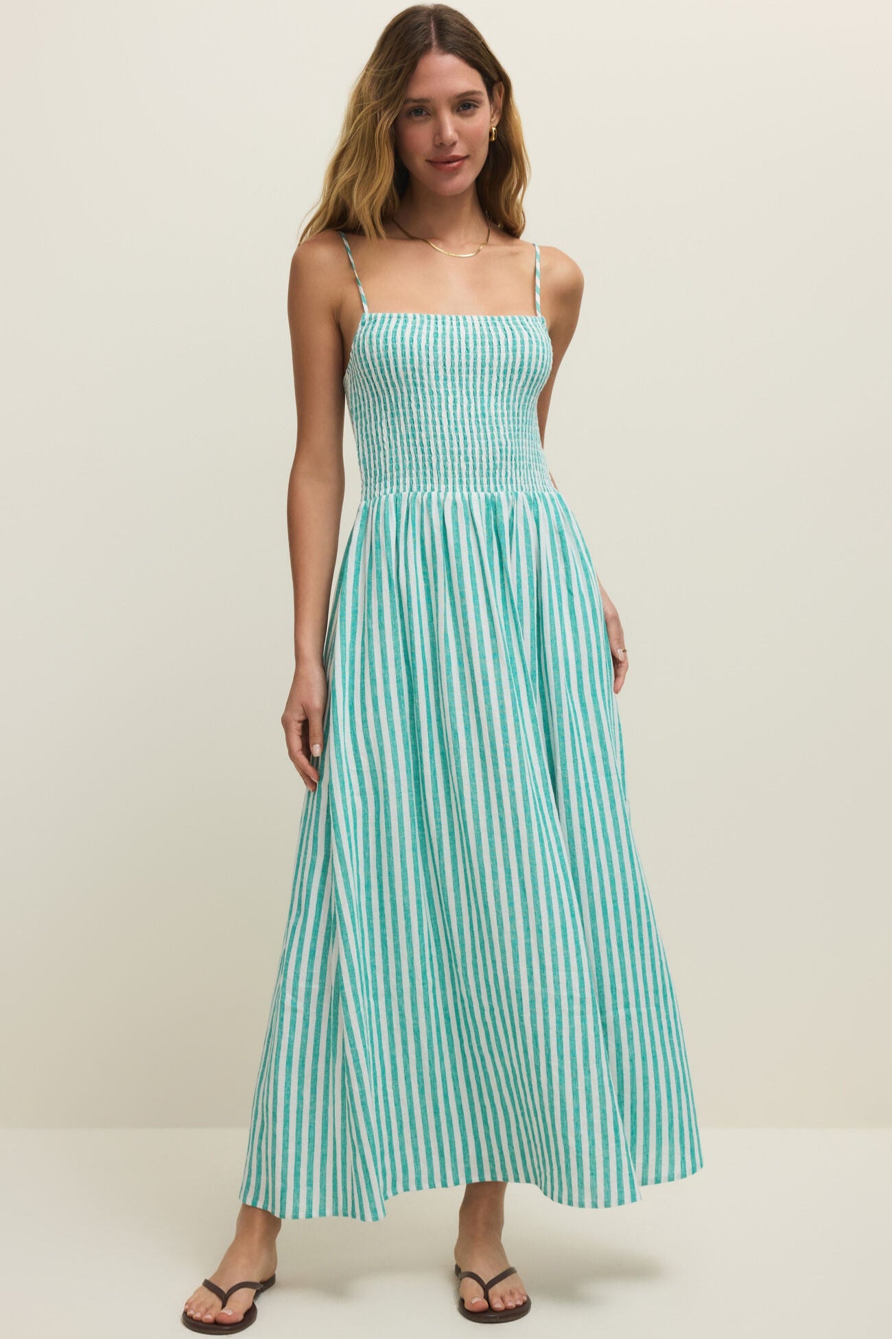 Bayside Striped Midi Dress - La Palma – Rivet Collective