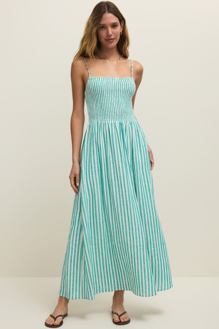 Bayside Striped Midi Dress - La Palma