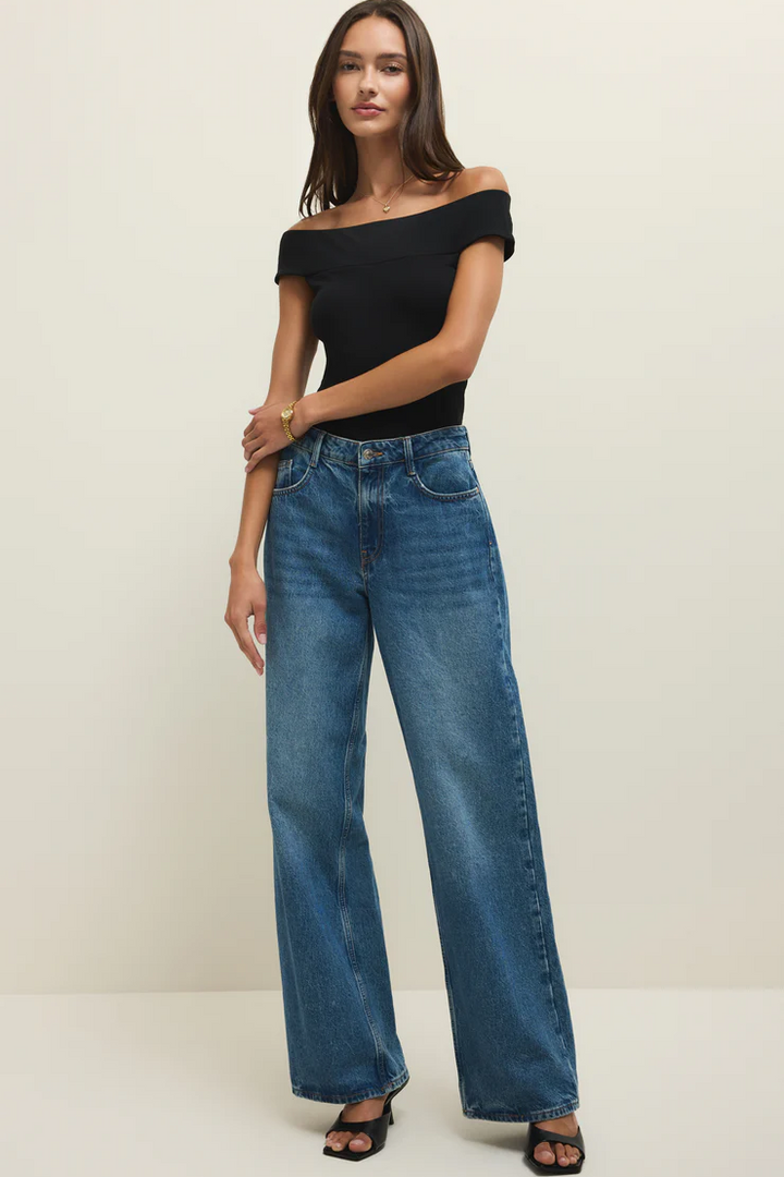 Second Skin Off Shoulder Top - Black