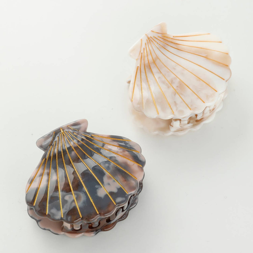 Calacatta Seashell Claw Clip - 2 inch