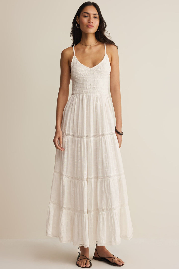 Z Supply Behati Eyelet Midi Dress White / M
