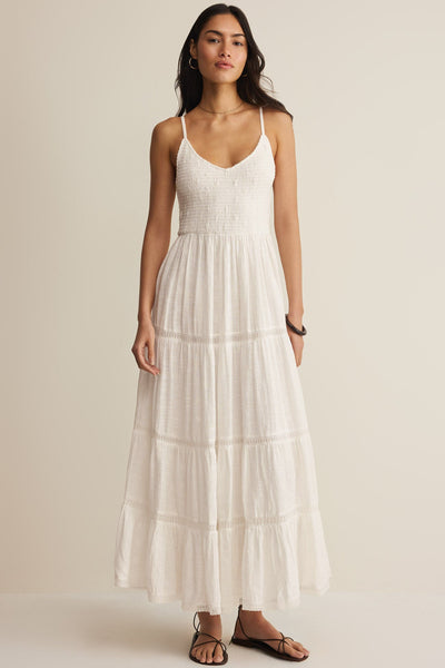 Behati Eyelet Midi Dress - White