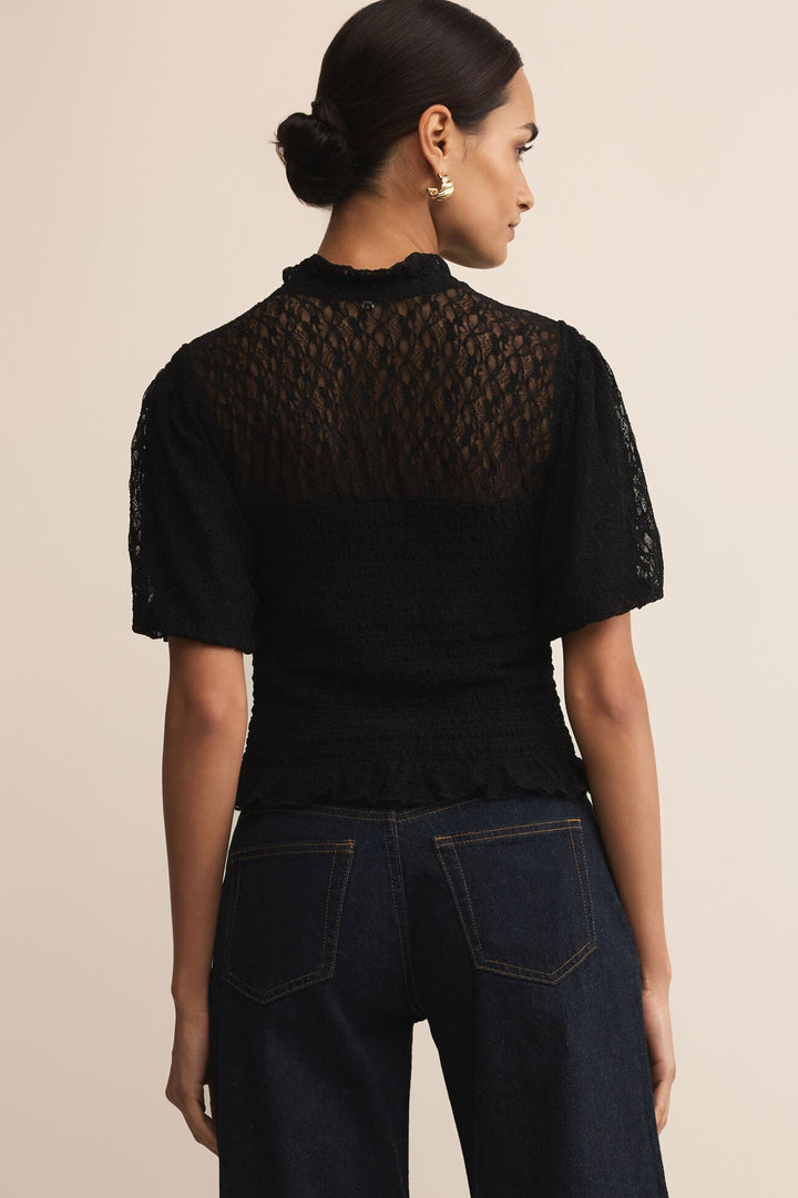 Glimpse Lace Top - Black