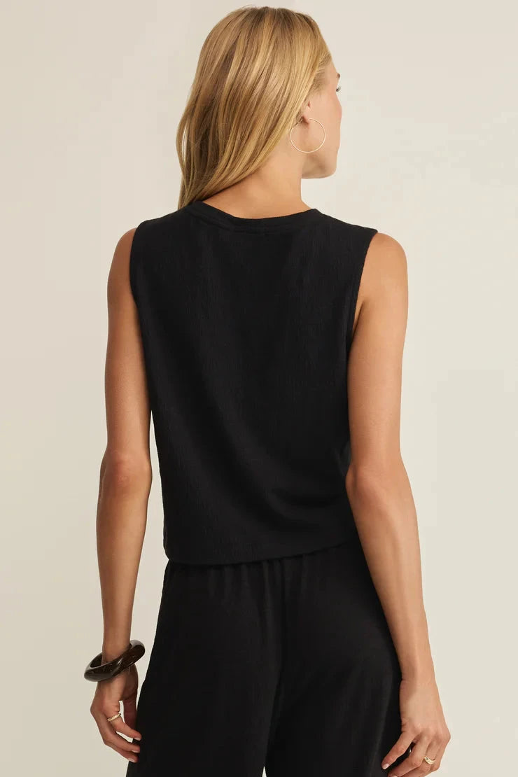 Sloane Textured Tank - Black