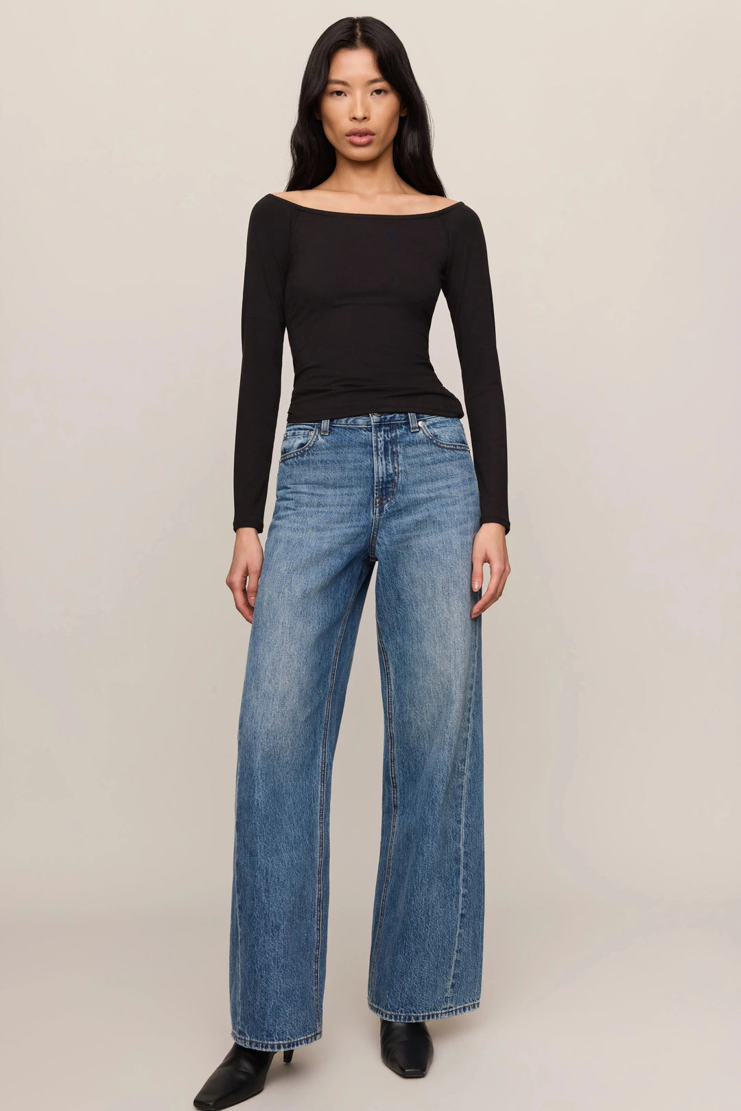 Sabrina Second Skin Top - Black