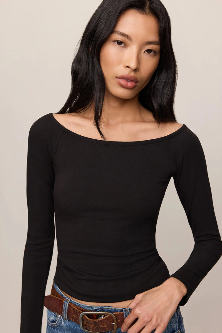 Sabrina Second Skin Top - Black