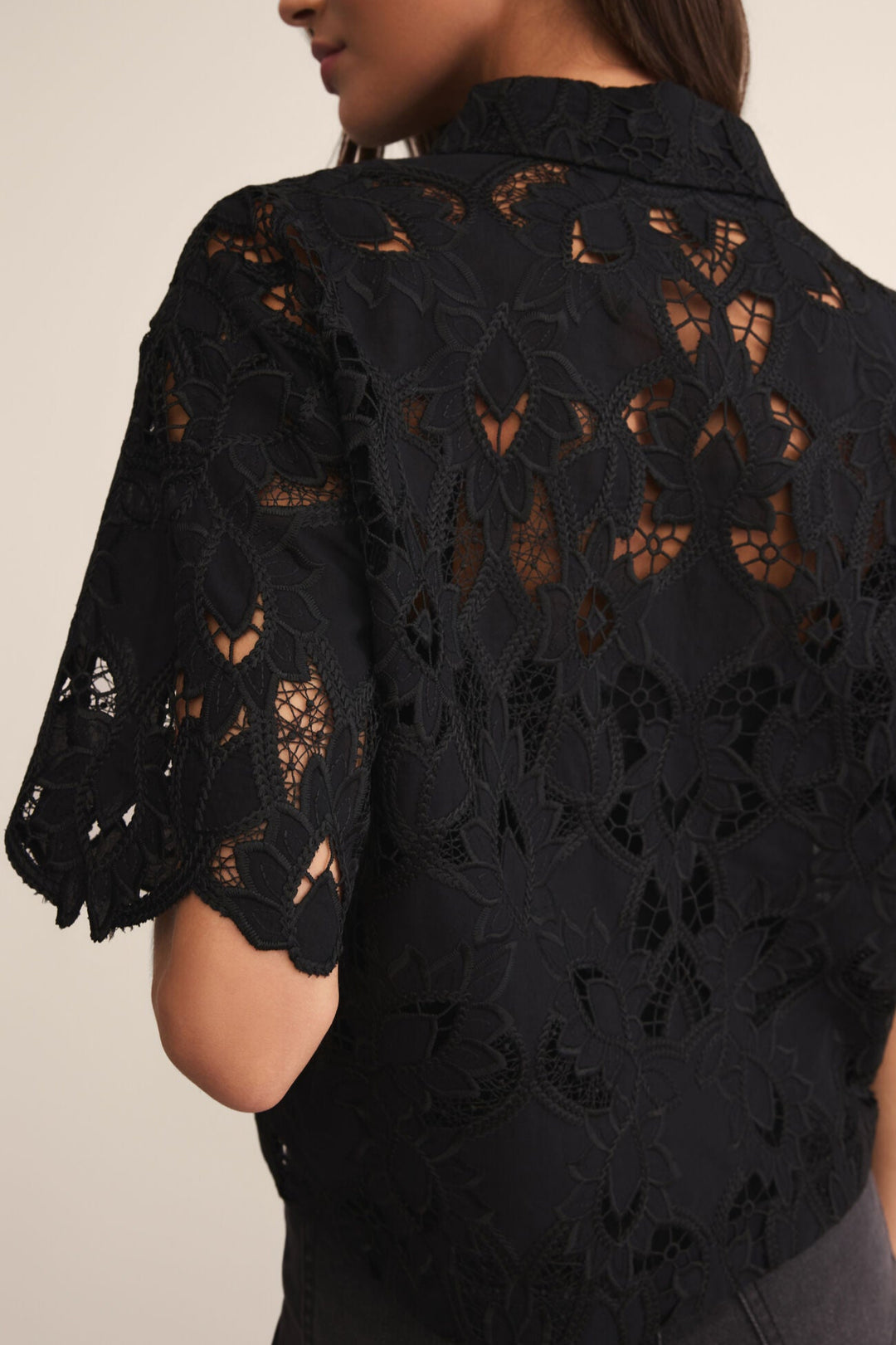Midnight Lace Top - Black