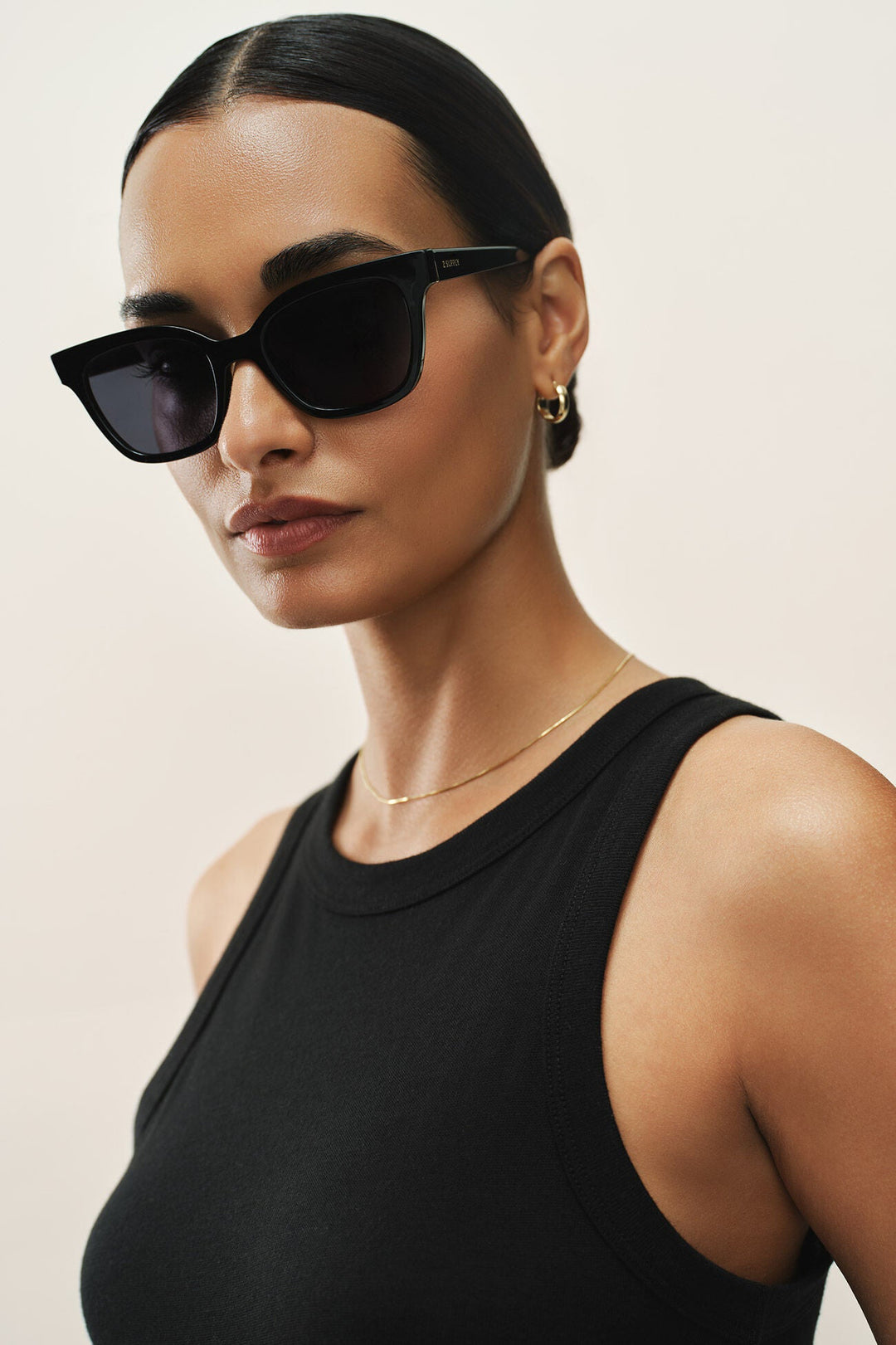 High Tide Sunglasses - Polished Black Grey