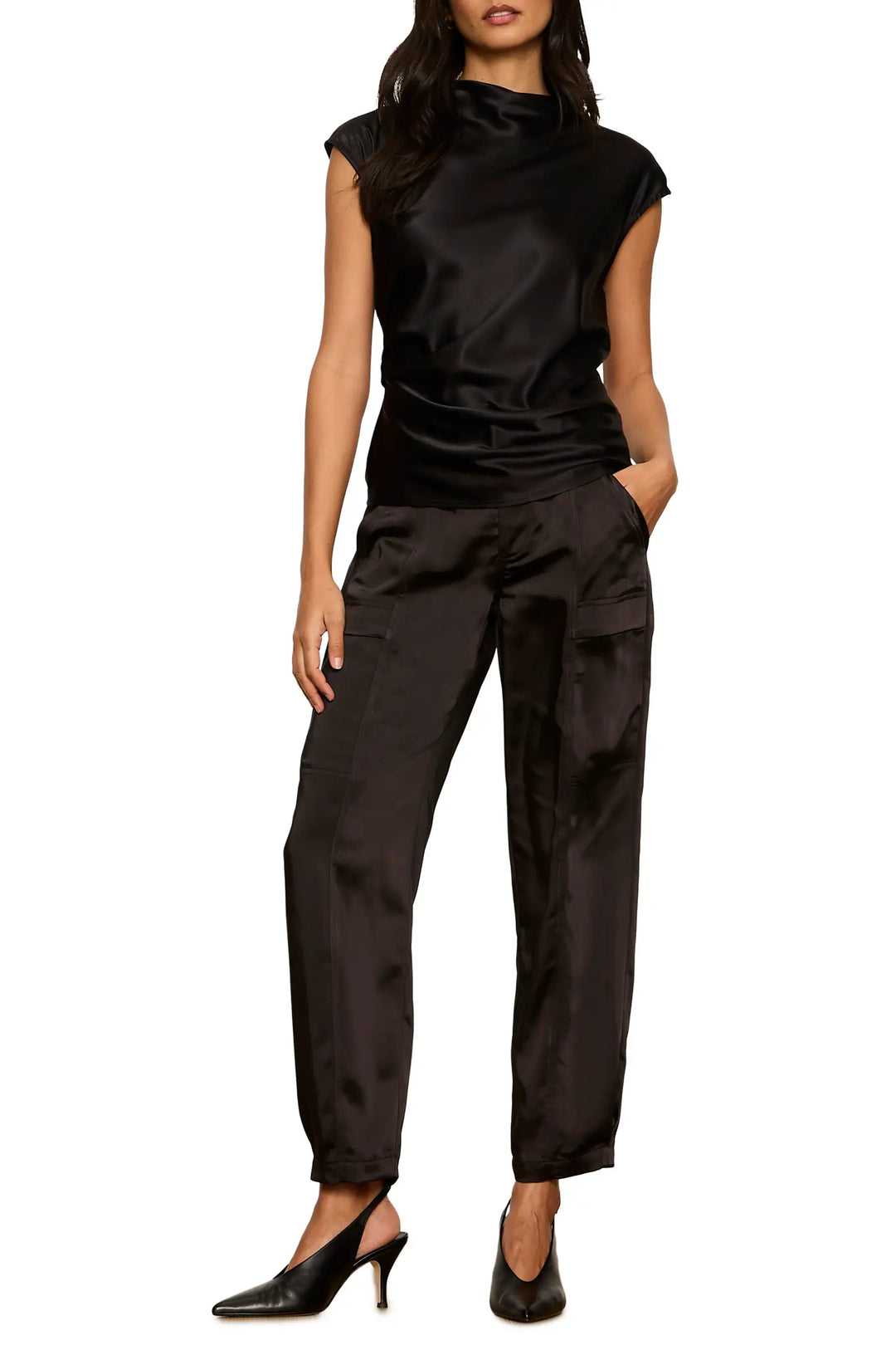 Nights with You Satin Shell - Black