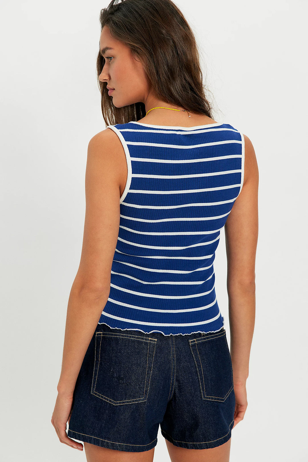 Tilly Striped Tank - Navy