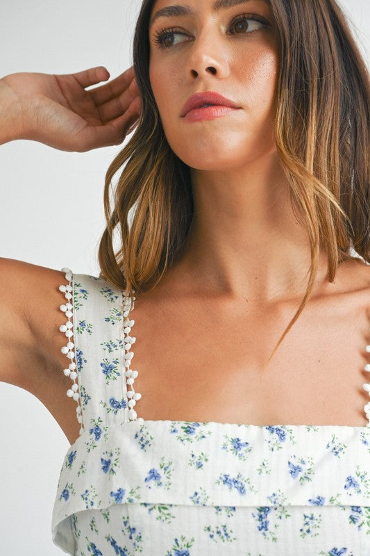 Elodie Floral Tiered Mini Dress Rivet Collective Elodie Floral Tiered Mini Dress Rivet Collective