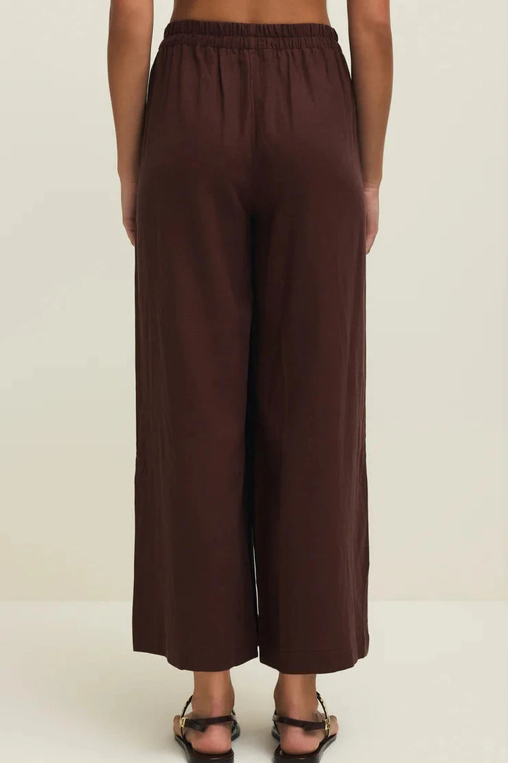 Scout Linen Pant - Chocolate Cherry