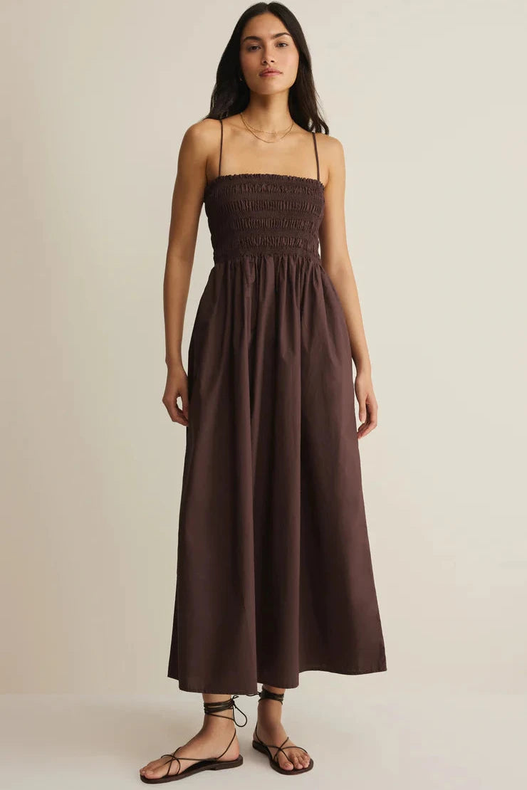 Cornelia Poplin Maxi - Choc Cherry