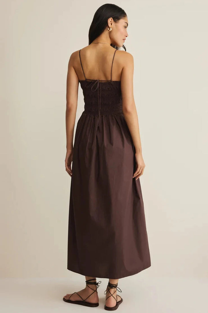Cornelia Poplin Maxi - Choc Cherry