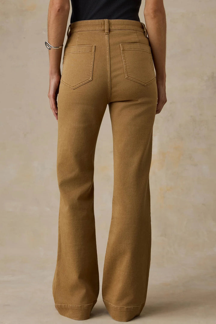 Stretch Terry Patch Pocket Pants - Elk Brown