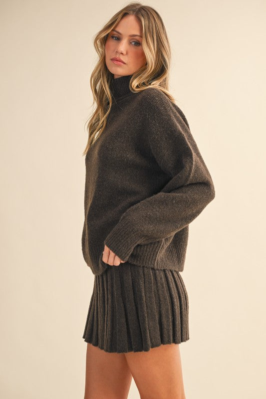 Penelope Sweater & Skirt Set - Dk Brown