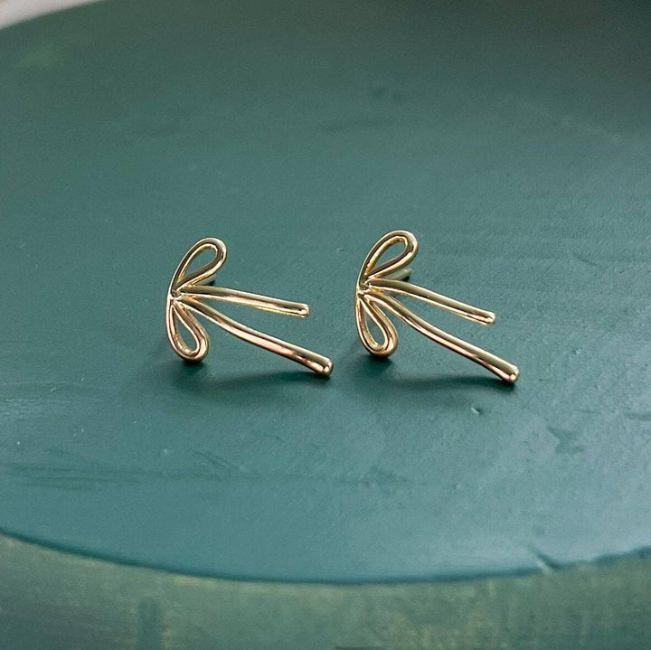 The Ribbon Earrings: Yellow Gold
