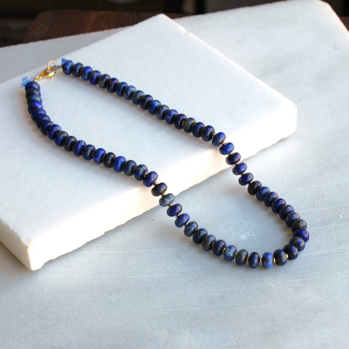 Midnight Skies Lapis Necklace: 18 inch
