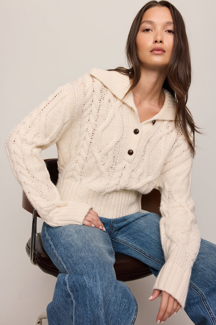 Hartwell Cable Knit Sweater - Sandstone