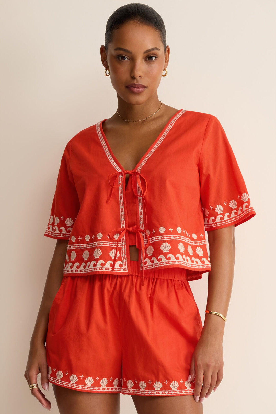 Cast of Waves Top - Lychee