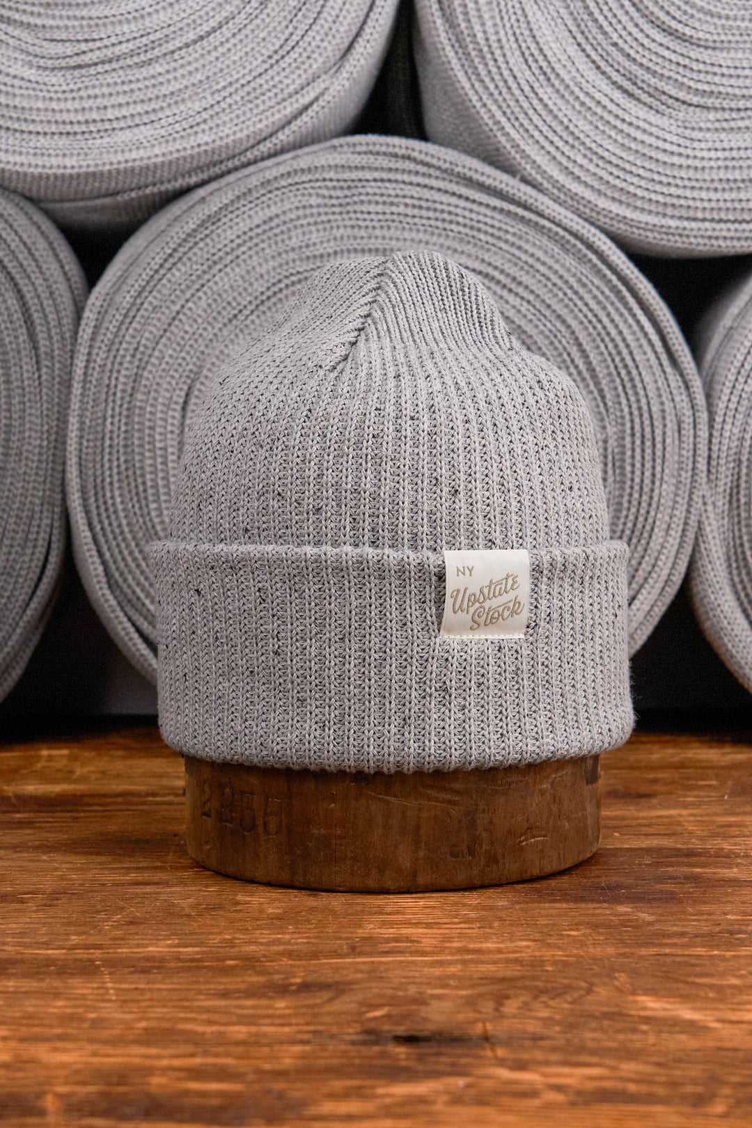 Super Fine Cotton Beanie - Grey Fleck