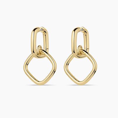 Charlie Drop Hoops - Gold