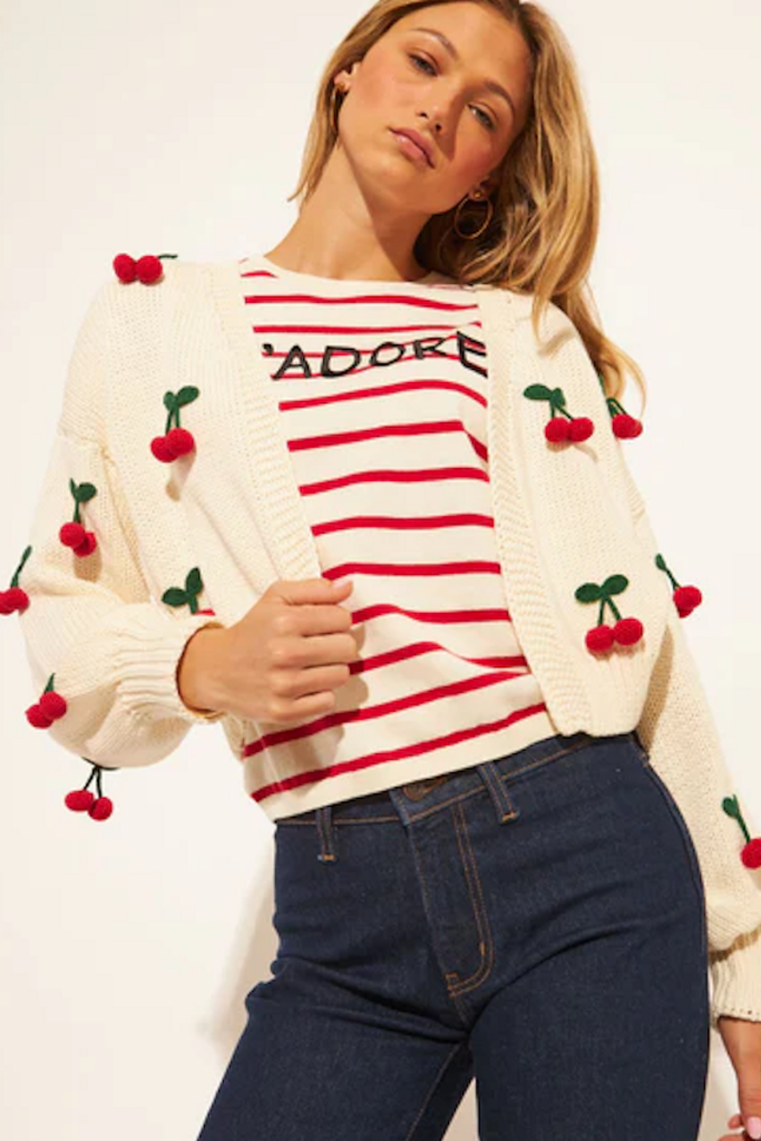 トップス cherryboy407 Ezra Cardigan - Cherry Pop – Rivet Collective