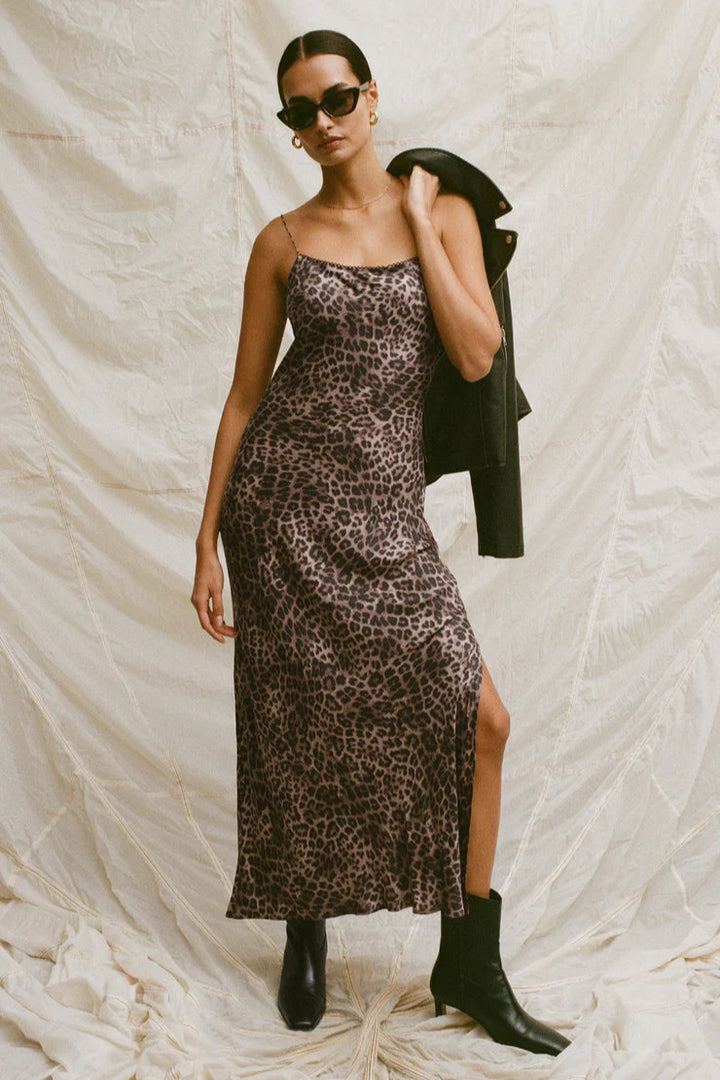 Cielo Leopard Midi Dress