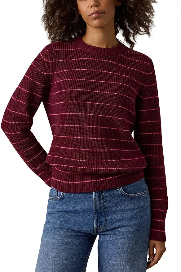 Northshore Crewneck - Desert Flame Stripe