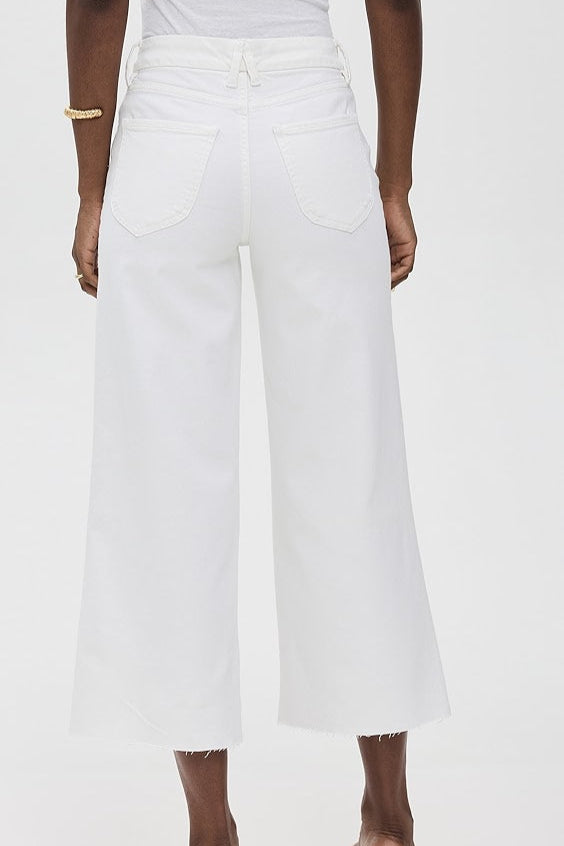 Good Waist Cropped Palazzo Jeans - White