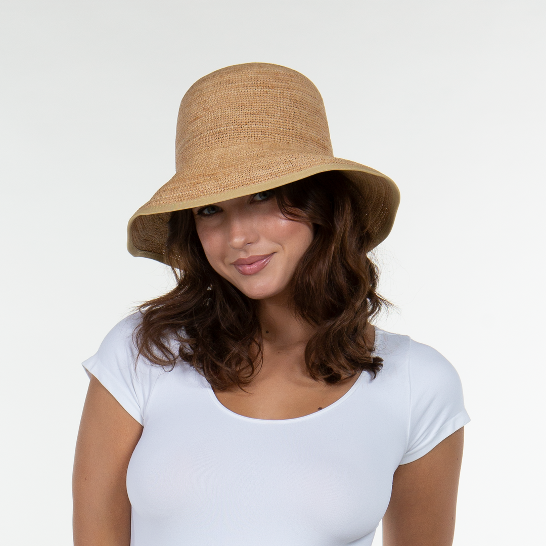 Raffia Crochet Bucket Hat