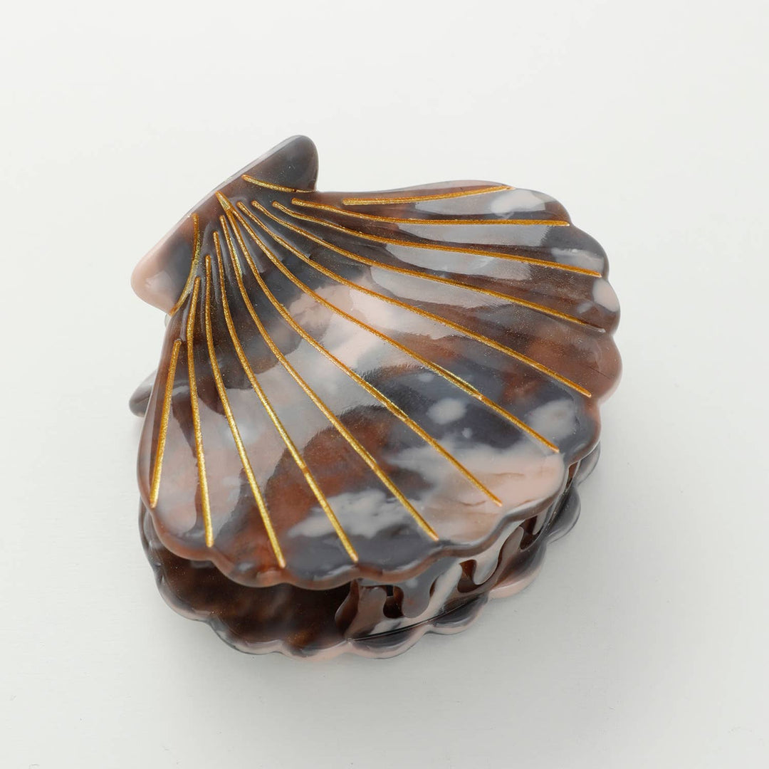 Calacatta Seashell Claw Clip - 2 inch