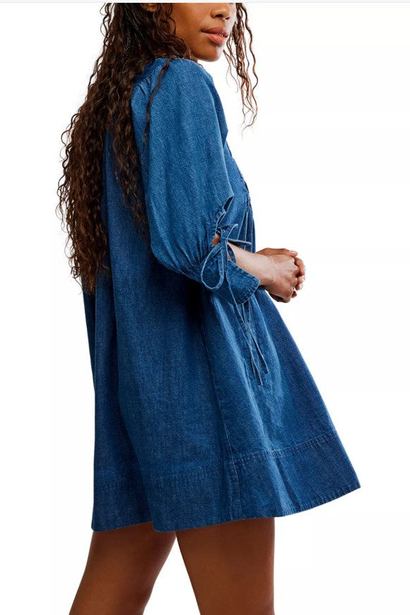Free People Sonora Denim Mini Dress - Midnight Free People Sonora Denim Mini Dress - Midnight