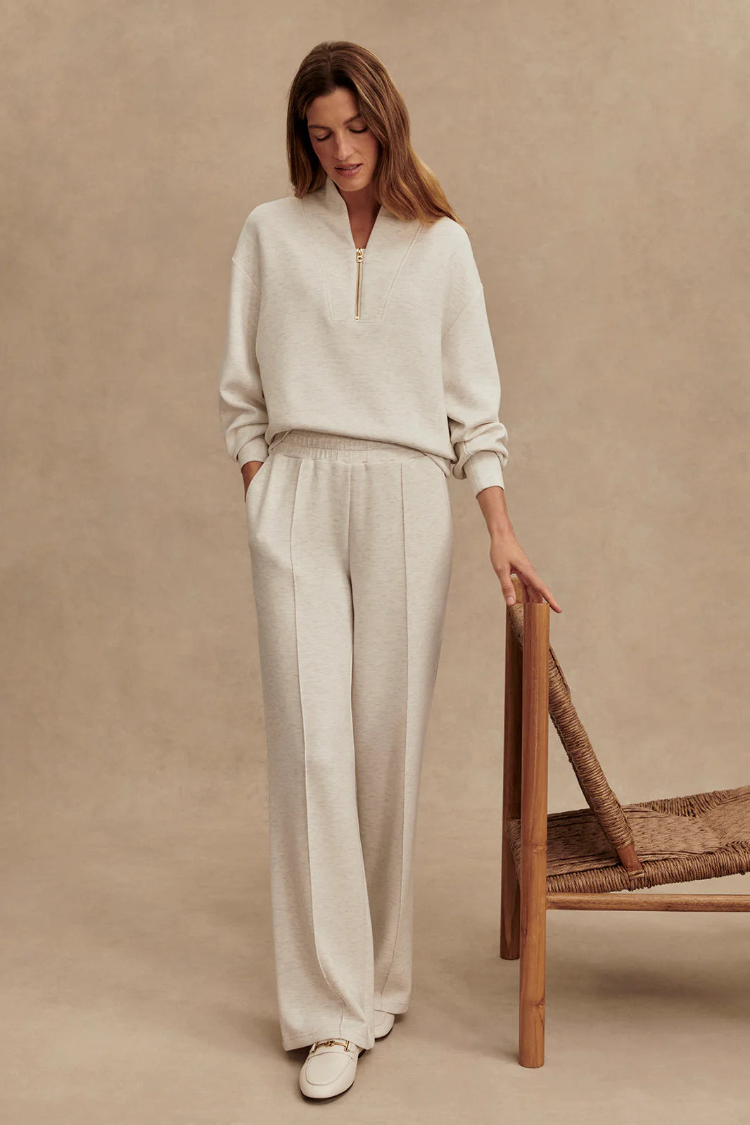 Davidson Sweatshirt- Ivory Marl