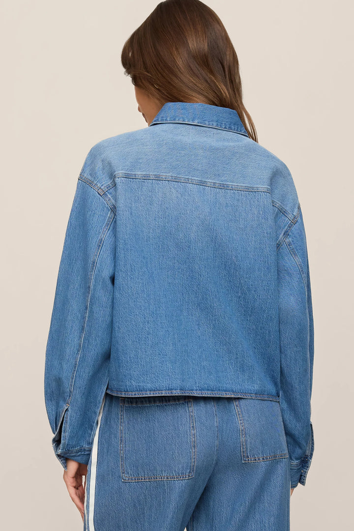 Back view of Z Supply Erin cropped denim jacket