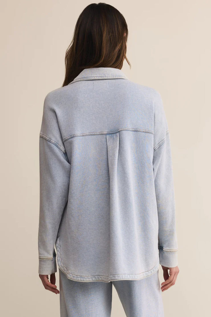 All Day Knit Denim Jacket - Washed Indigo