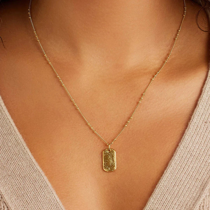 Griffin Dog Tag Necklace - Gold