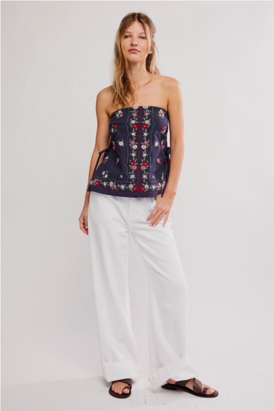 Dolly Days Tube Top - Navy