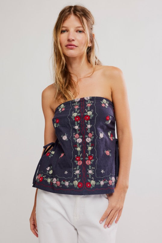 Dolly Days Tube Top - Navy
