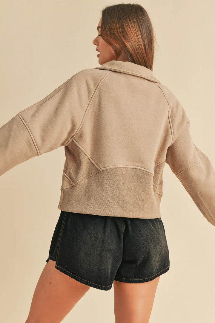 Piper Half Zip Pullover - Oat