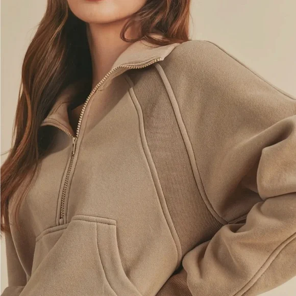 Piper Half Zip Pullover - Oat