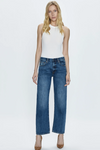 Lexi Mid Rise Bowed Straight Jeans - Artisan