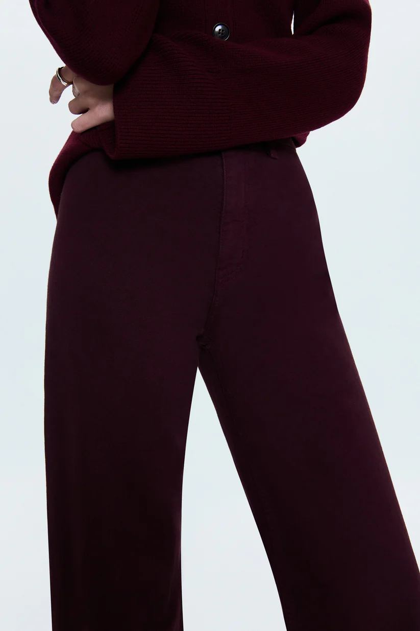 Penny High Rise Wide Leg - Claret