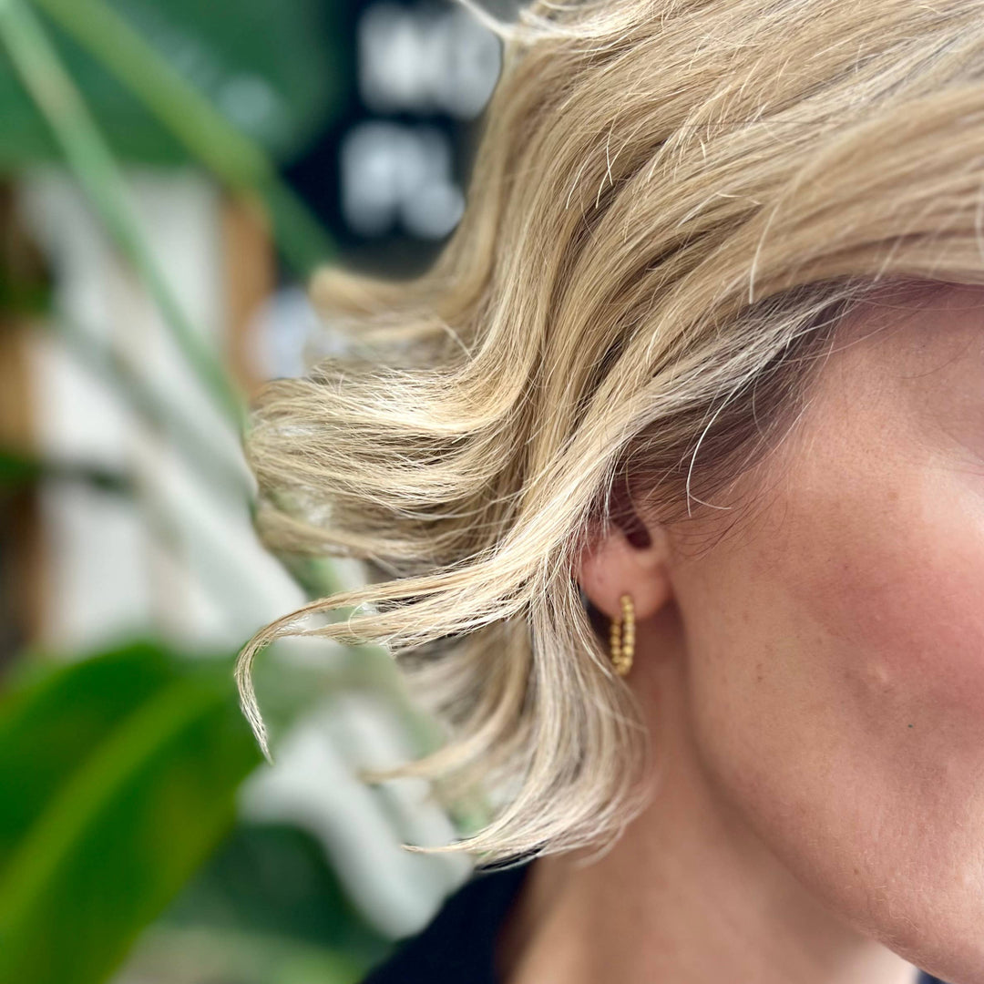 Beaded Hoop Earrings