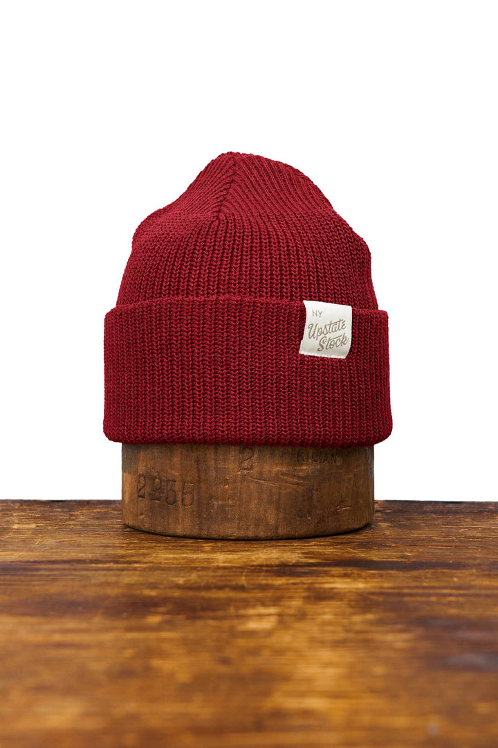 Upcycled Cotton Watchcap - Pomegranate