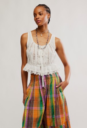 Alana Lace Tank - Ivory