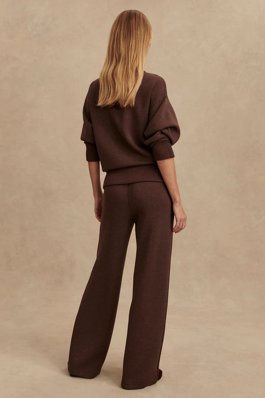 The Wide Leg Pant 28 - Coffee Bean Marl