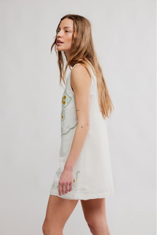 Electric Garden Mini Dress - Ivory