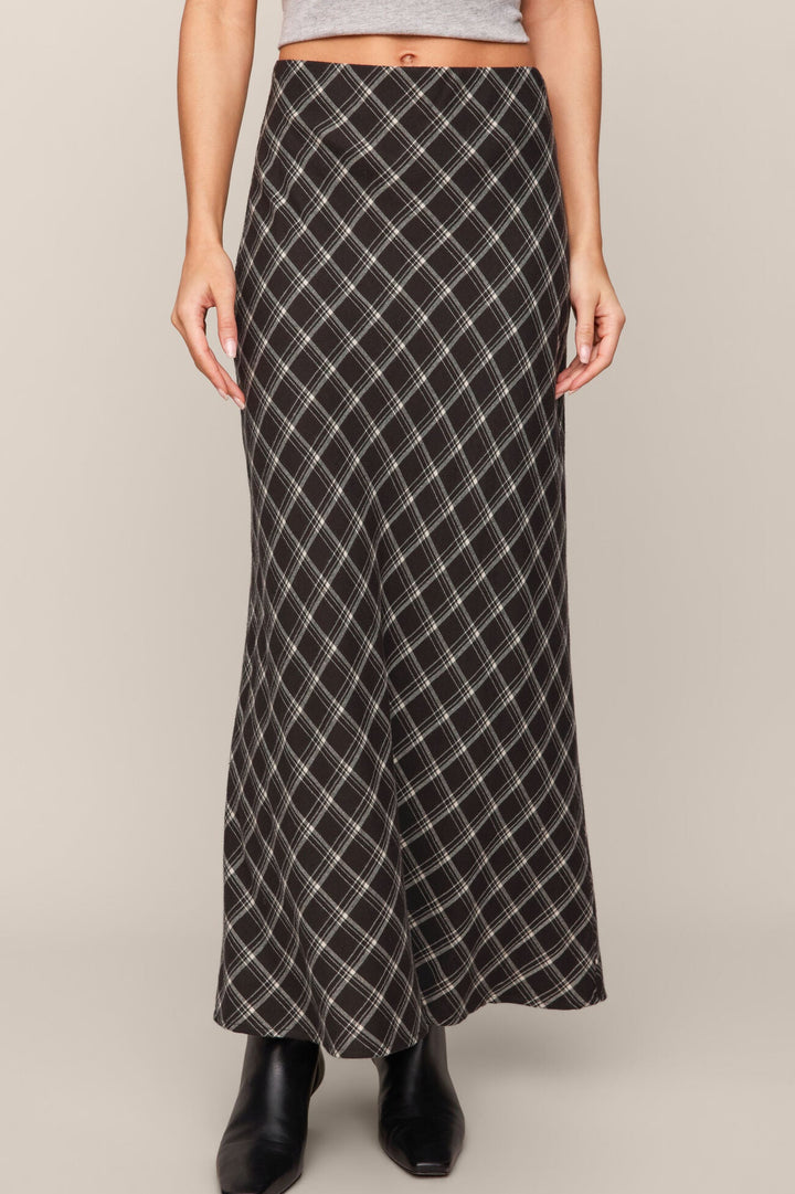 Europa Plaid Skirt - Ash Black