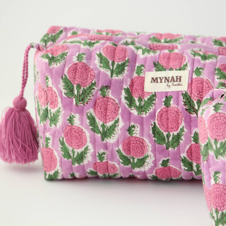 Berry Smoothie Floral Organizer Bag - Large
